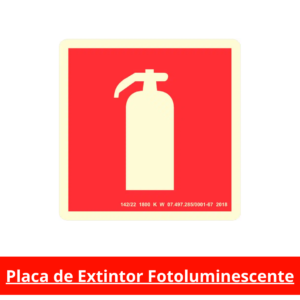 Placa de Extintor Fotoluminescente